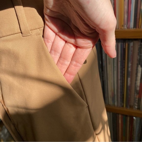 NWOT EVERLANE Honey Brown Button Front A-Line Skirt size 2 - Picture 4 of 10